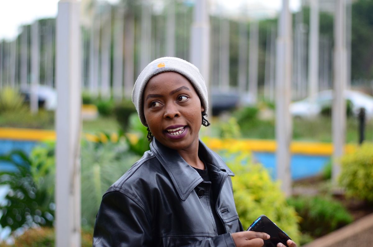 A woman in a Nairobi park, Kenya